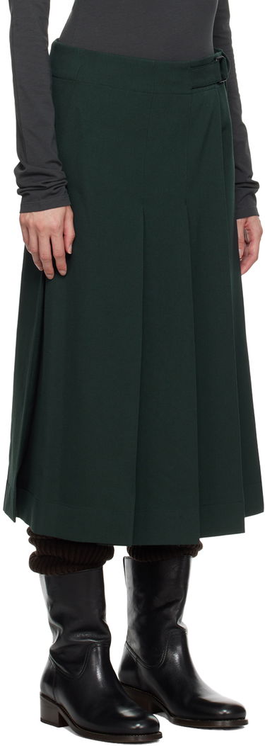 Пола LEMAIRE Lemaire Pleated Wrap Midi Skirt Зелено | SK1016 LF1123, 1