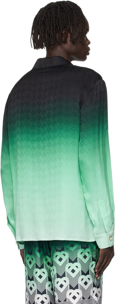 Риза Casablanca Casablanca Ping Pong Silk Long Sleeve Shirt Зелено | U-MPF25-SH-006-03, 2