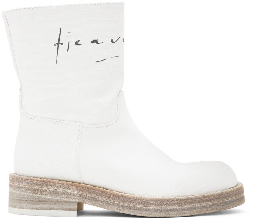 Облекло Ann Demeulemeester Ann Demeulemeester Billie Canvas Boots Бяло | 2201-W-R11-195-001