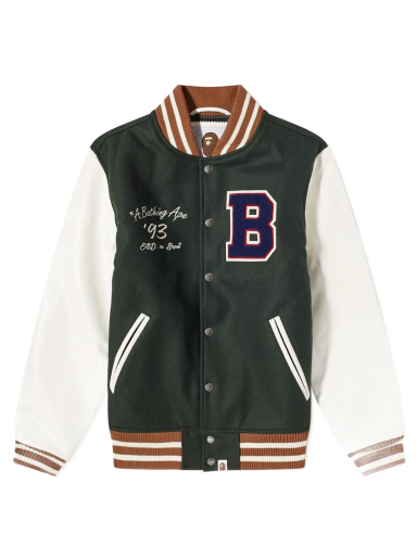 Яке BAPE END. x A Bathing Ape Bowling Jacket Зелено | 001HJI731906C-GRN