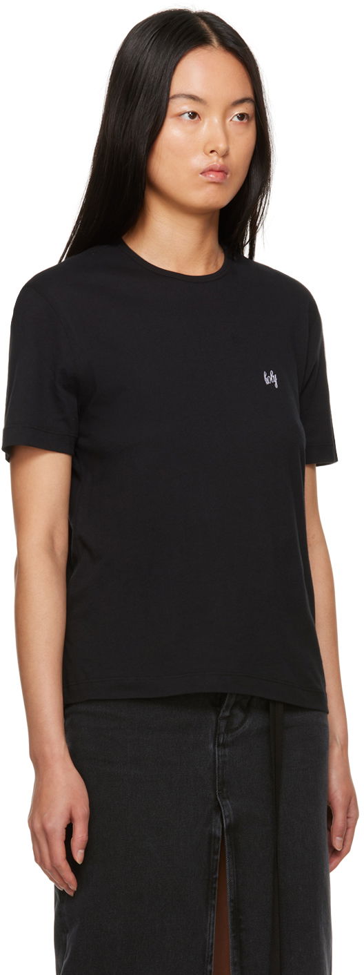 Тениска Ann Demeulemeester Dagmar Logo T-Shirt Черно | 2302-W-JTS02-23-FA206-099, 1