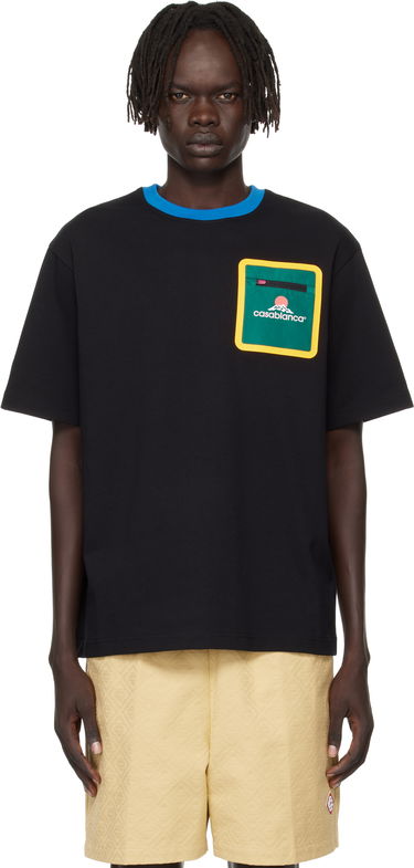 Тениска Casablanca Casablanca Montagne Pocket Tee Черно | MPF25-JTS-043-01, 0