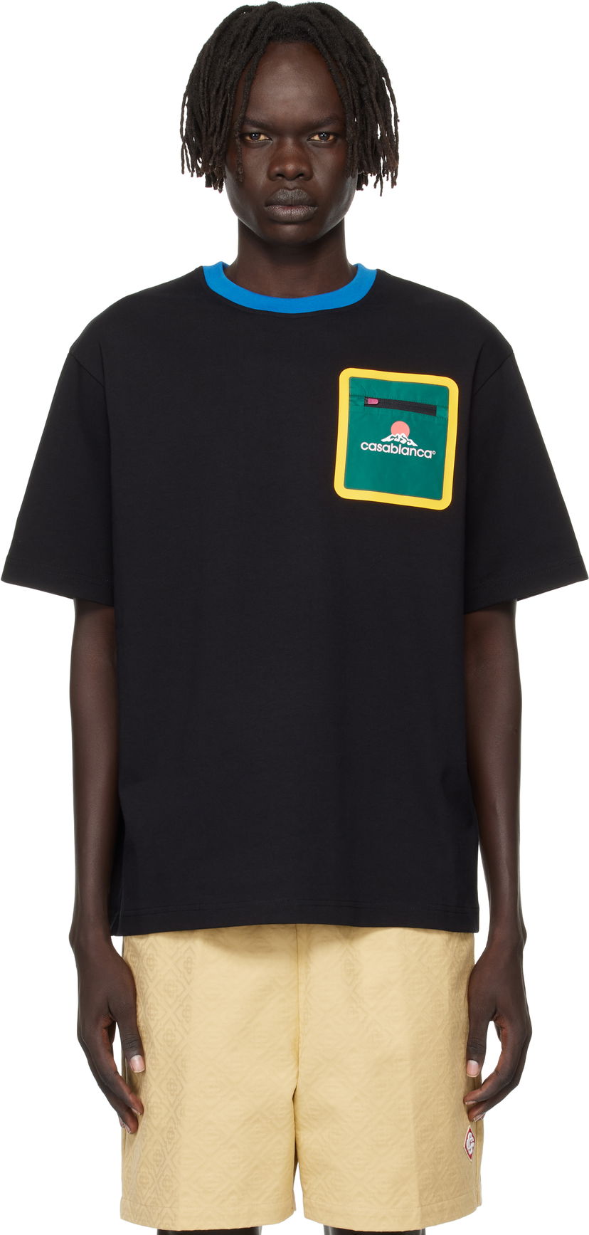 Тениска Casablanca Casablanca Montagne Pocket Tee Черно | MPF25-JTS-043-01