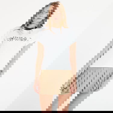 Тениска Off-White Emb Script Logo Fitted T-Shirt Бяло | OWAA112F25JER0010148, 0