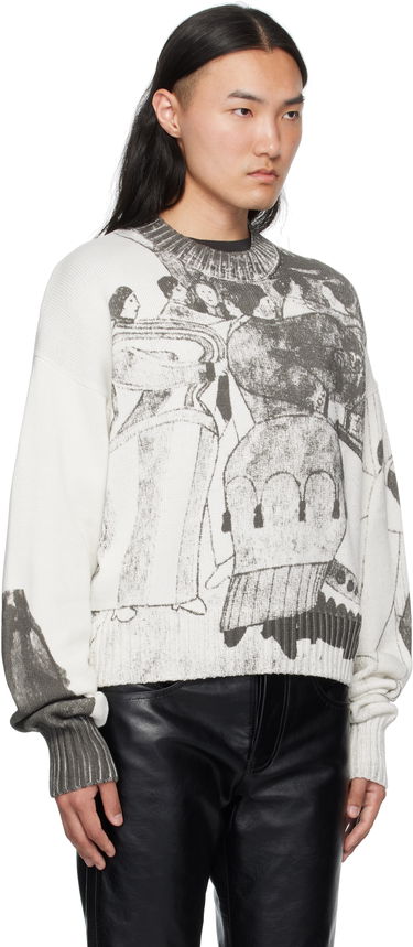 Пуловер Enfants Riches Déprimés Enfants Riches Déprimés 'The Ballroom Dance' Graphic Print Sweater Бяло | 080-242, 1