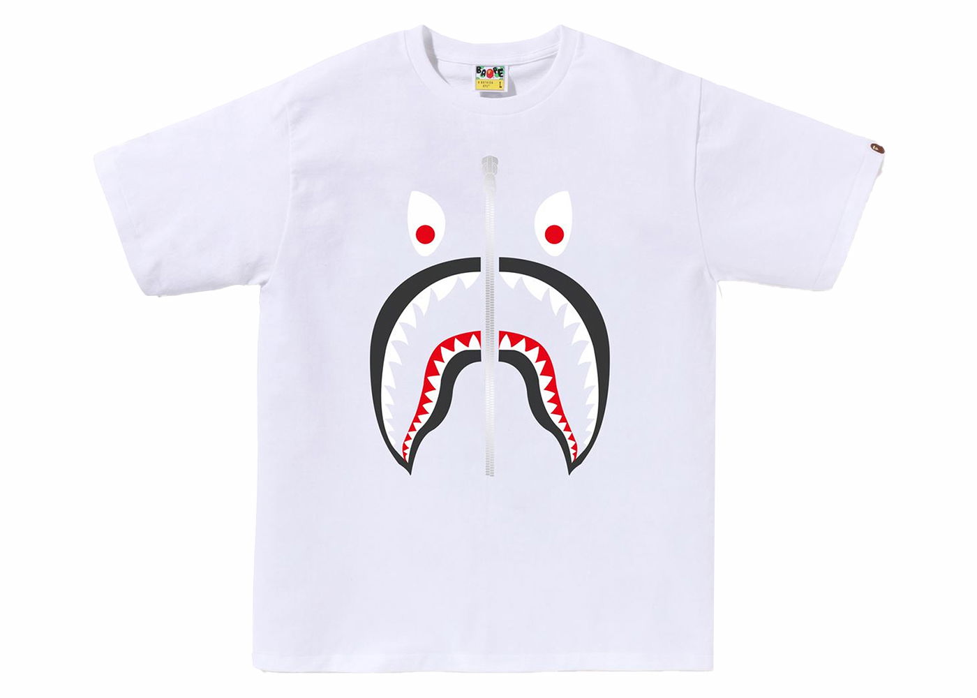 Тениска BAPE BAPE A Bathing Ape Mad Shark Tee White Бяло | 1J80-110-059, 0