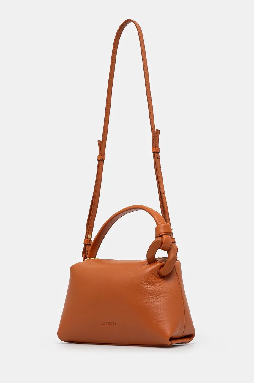 Дамска чанта JW Anderson The Jwa Small Corner Bag Кафяво | HB0619.LA0307.142, 1