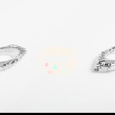 Пръстен Palm Angels Oval Melted Strass Ring Silver/ Multicolor 60 Металик | PMOC02AS25MAT0017284, 0