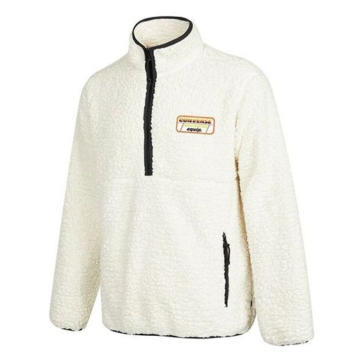 Пуловер Converse Logo Half Zipper Stand Collar Jacket Бяло | 10023063-A03