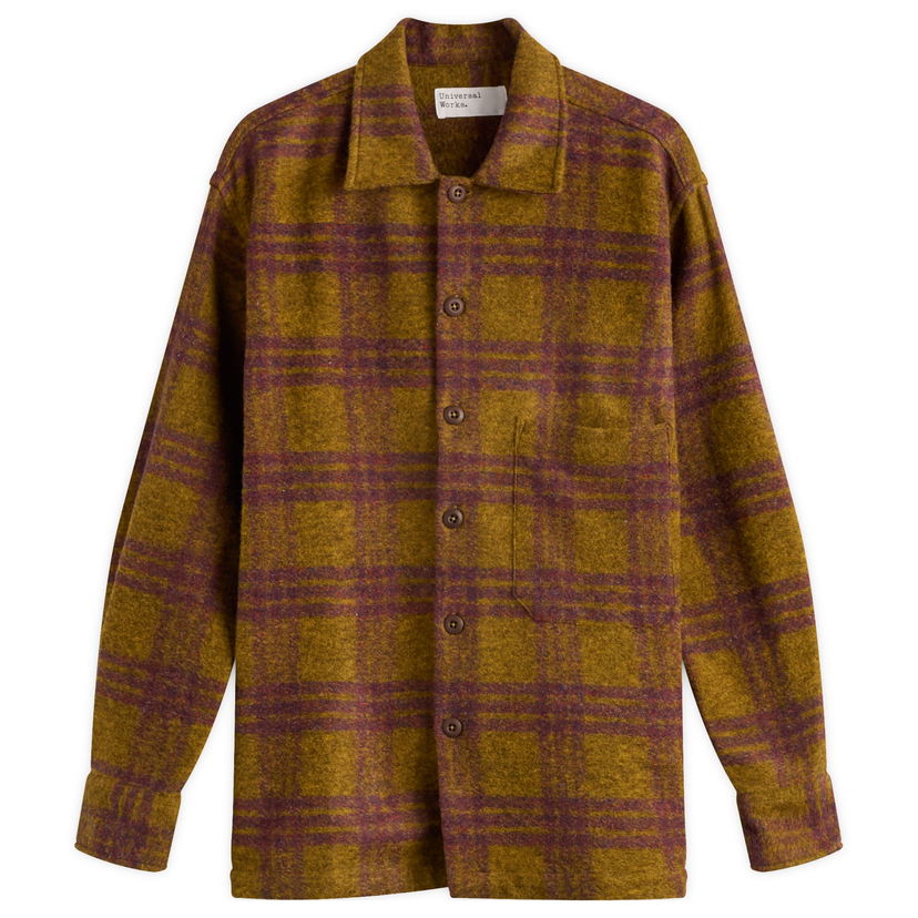 Риза Universal Works Universal Works Dam Check Fatigue Shirt, Size Small Кафяво | 33562-GLD