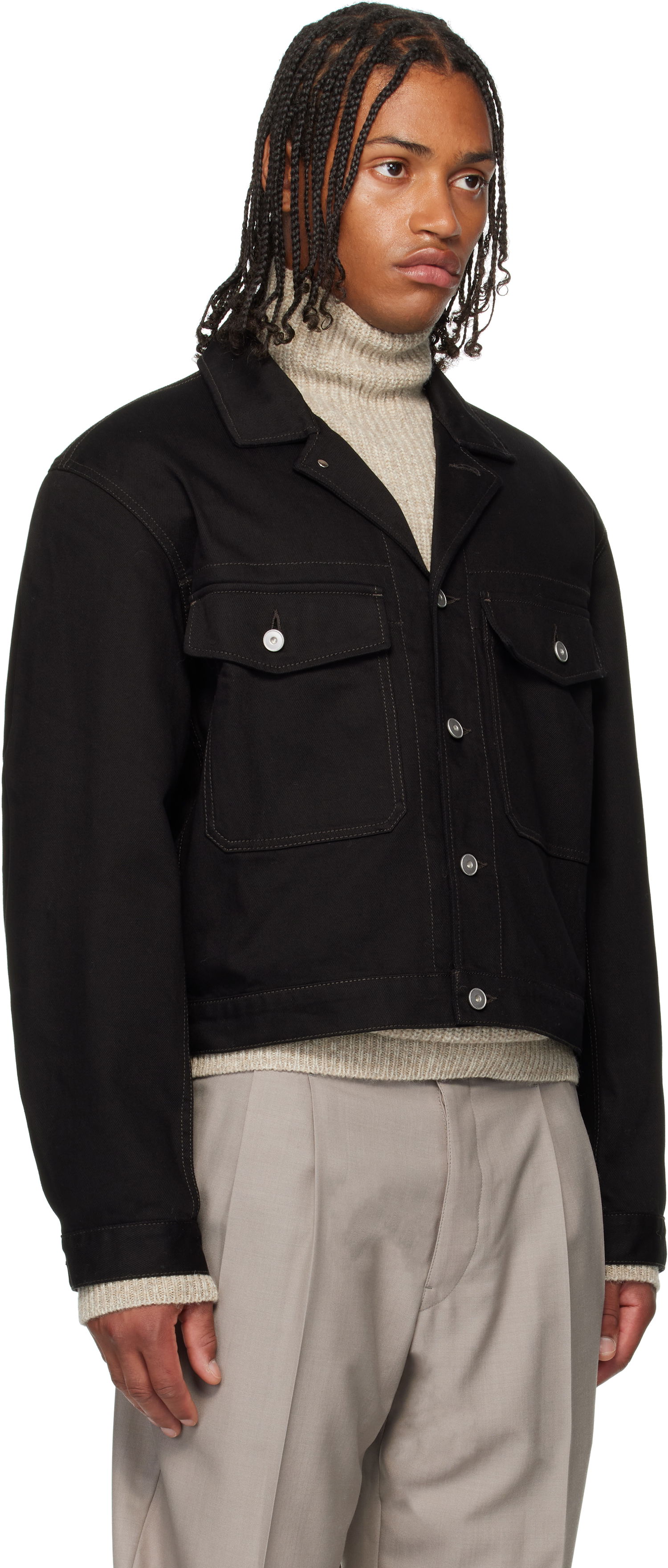 Яке LEMAIRE LEMAIRE Denim Trucker Jacket Черно | OW1188 LD1055, 1