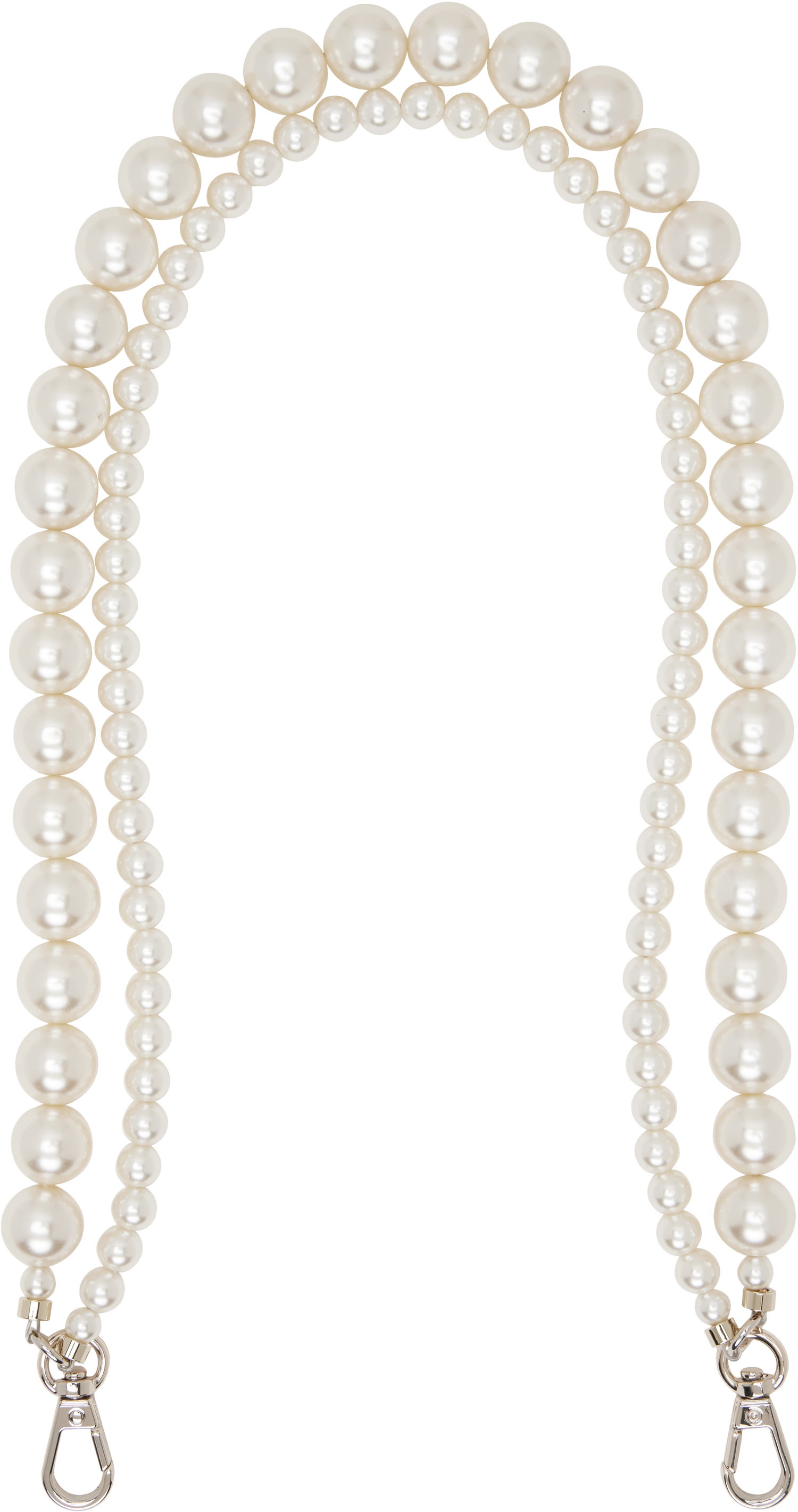 Колие Simone Rocha Simone Rocha Faux-Pearl Bag Strap Бяло | STRAP2 0904, 0
