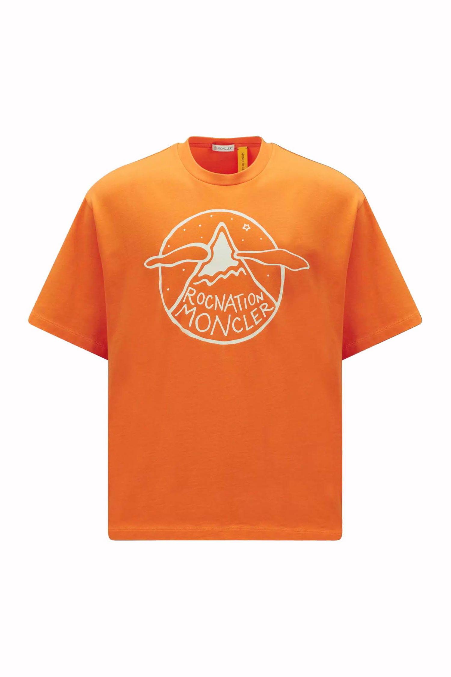 Тениска Moncler Roc Nation by Jay-Z x Logo Motif T-Shirt Оранжево
 | I209W8C0000689A8Y328, 0