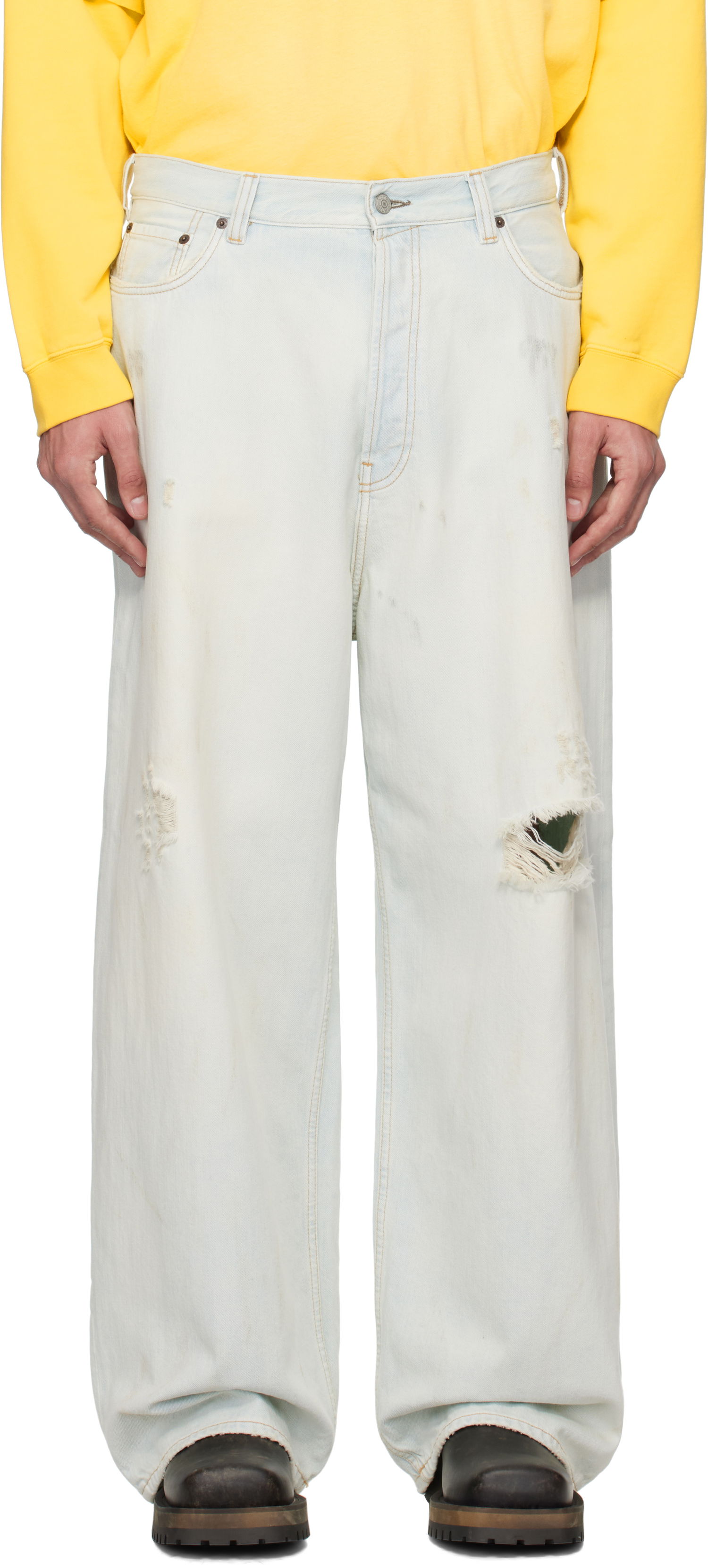 Дънки Acne Studios Acne Studios Super Baggy Fit 2023M Jeans Синьо | B00388-, 0