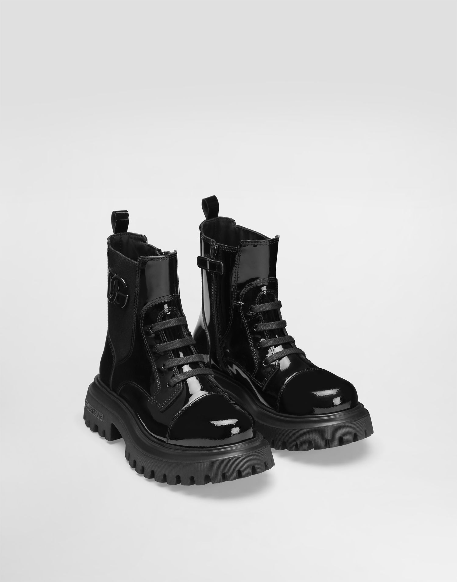 Аксесоари Dolce & Gabbana Dolce & Gabbana Patent Leather Ankle Boots With Elastic Черно | D11360A9A8180999, 1