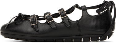 Облекло Simone Rocha Simone Rocha Ghillie Grip Ballerina Flats Черно | BPT2 0777, 2