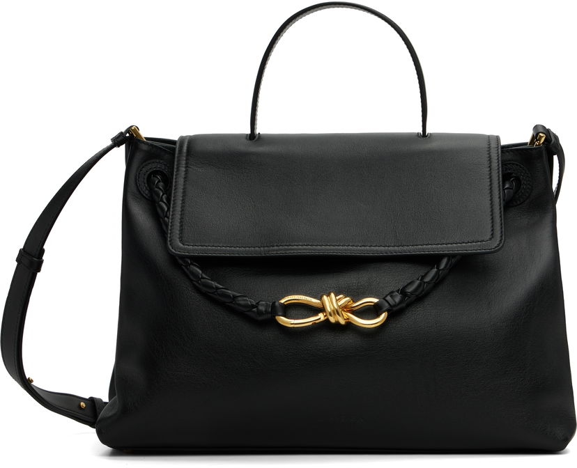 Чанта през рамо Bottega Veneta Bottega Veneta Ciao Ciao Leather Shoulder Bag Черно | 817231 V4O92
