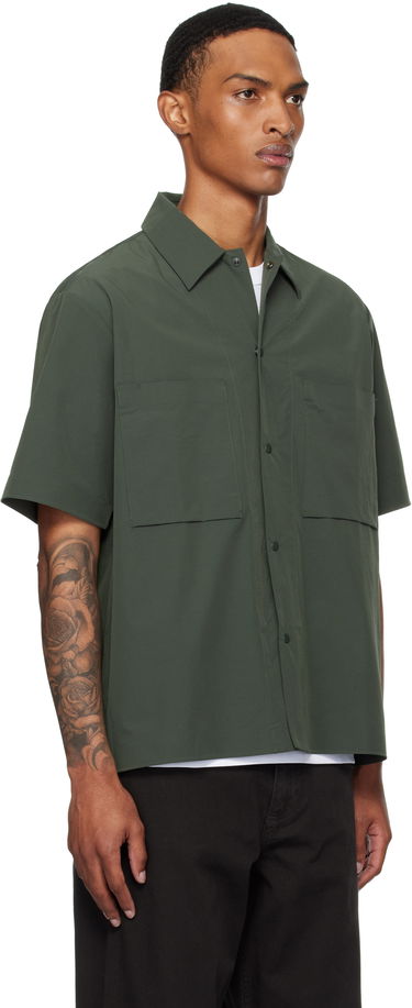 Риза NORSE PROJECTS Norse Projects Hermann Travel Light Short Sleeve Shirt Зелено | N40-0824, 1
