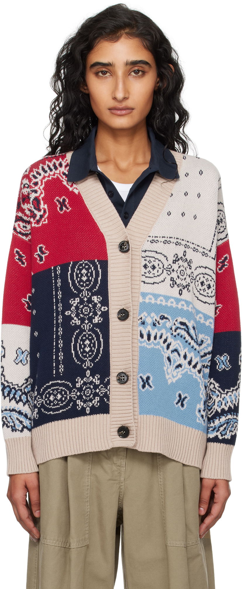 Пуловер Max Mara Weekend Max Mara Baobab Patchwork Cardigan Многоцветен | 2525346051600