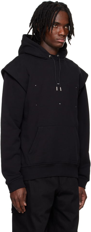 Суитчър HELIOT EMIL HELIOT EMIL Outline Logo Hoodie Черно | PRESS25_M_08_053_BLK01_CO, 1