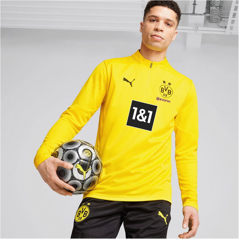 Суитчър Puma Puma BVB Training 1/4 Zip Top Жълто | 946269-01, 1