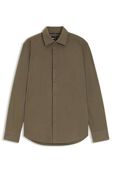 Regular-fit shirt in baby corduroy