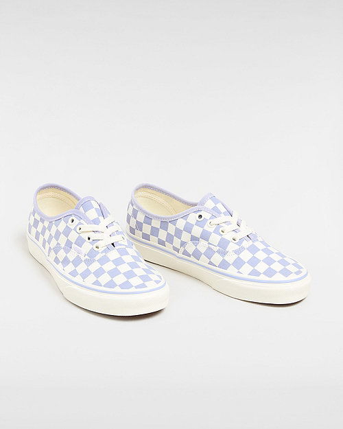Кецове и обувки Vans Authentic Checkerboard Shoes (checkerboard Lilac) Unisex White, Size 2.5 Сиво | VN000BW5LLC, 1
