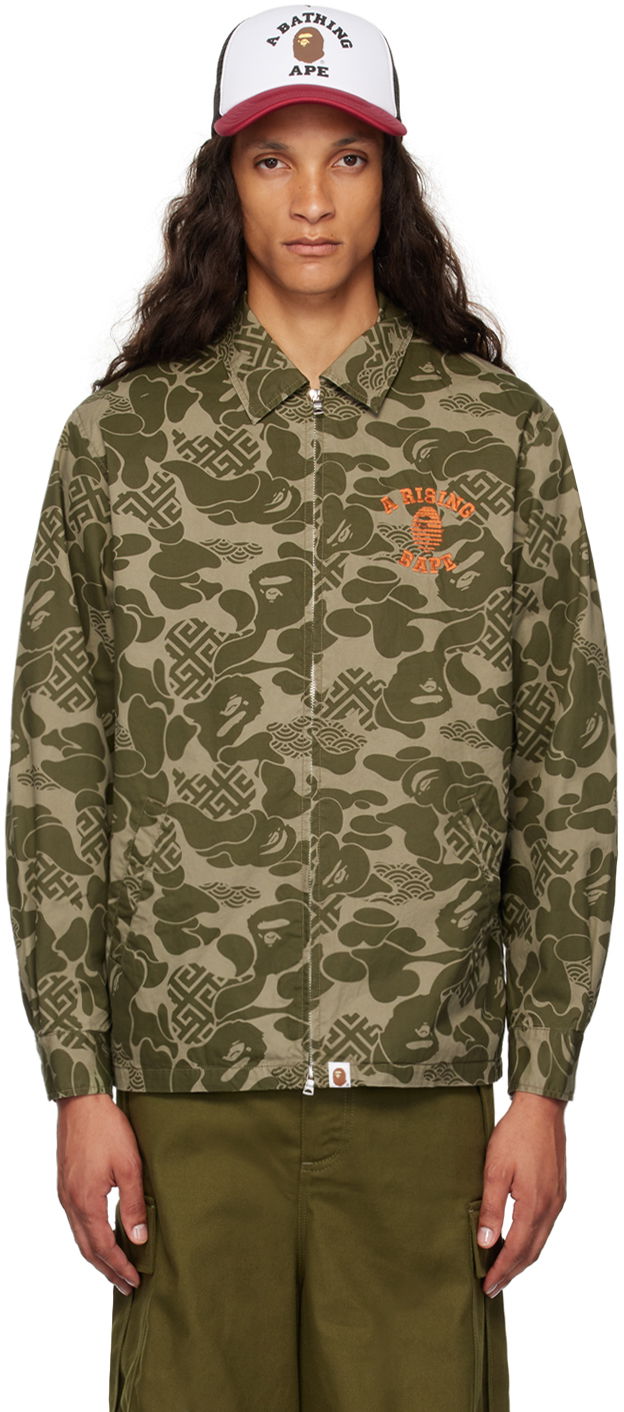 Яке BAPE BAPE Khaki Asia Camo Jacket Зелено | 001LJK201004M