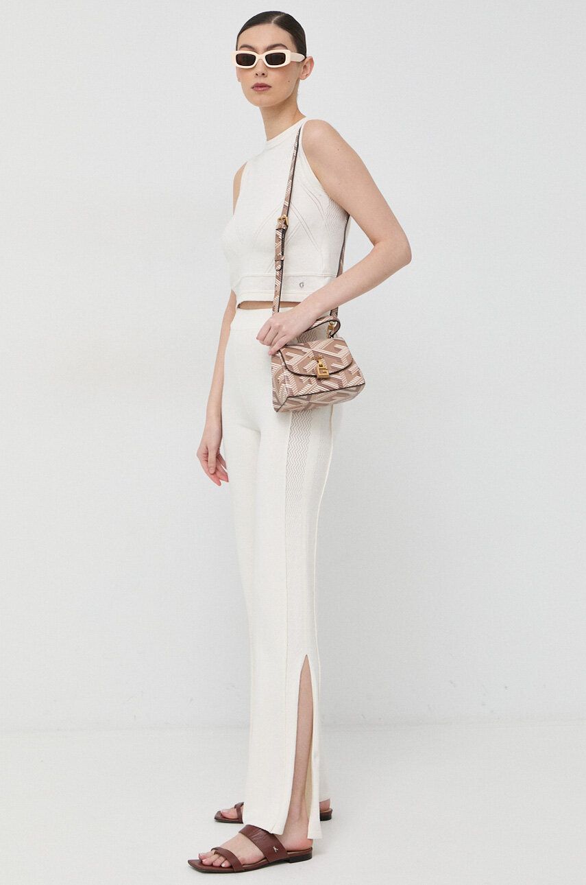 Панталони GUESS High Waisted Trousers Бежово | W3GB27.Z2Z70, 0