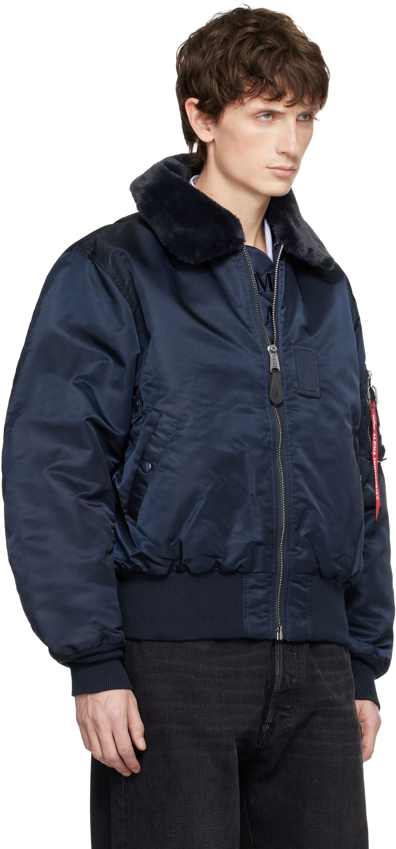 Яке бомбър Mastermind WORLD MASTERMIND WORLD Alpha Industries Edition Flight Reversible Bomber Jacket Синьо | MW25C15-BL105, 1