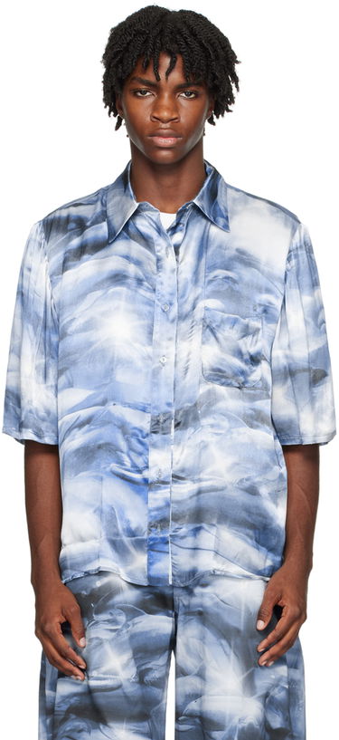 Риза Collina Strada Collina Strada Dolphin Print Sunny Shirt Синьо | XX3940, 0