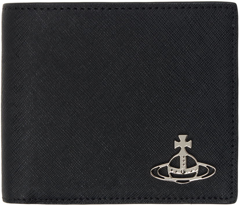 Портфейл Vivienne Westwood Black Billfold Saffiano Wallet Черно | 5115002PM-L001N-