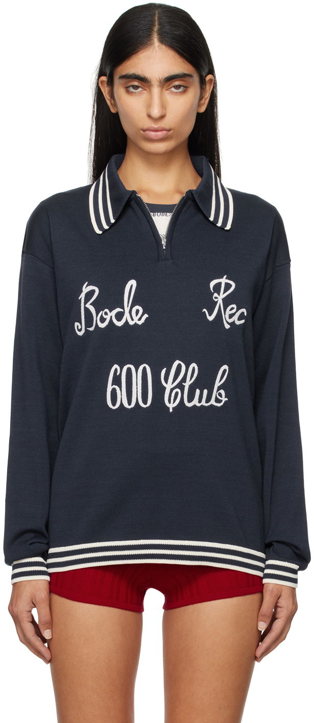 Поло тениска Bode Club Long-Sleeved Polo Тъмно синьо | MRF24KT005, 0