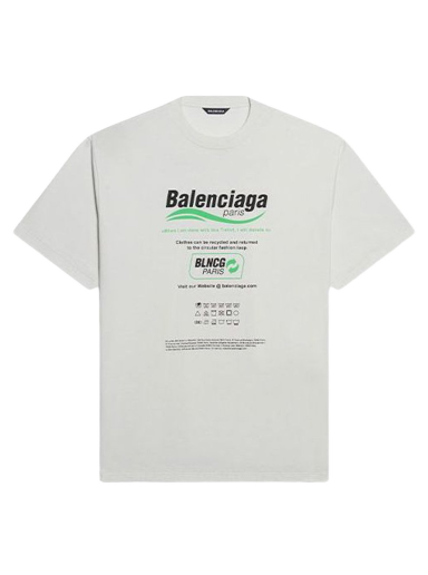 Тениска Balenciaga Dry Cleaning Boxy Logo Tee Бяло | 651795TKVF89085