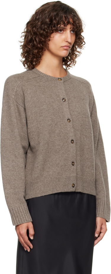 Пуловер Loulou de Saison Loulou de Saison Aidar Cashmere Blend Cardigan Кафяво | AIDAR LDS, 4
