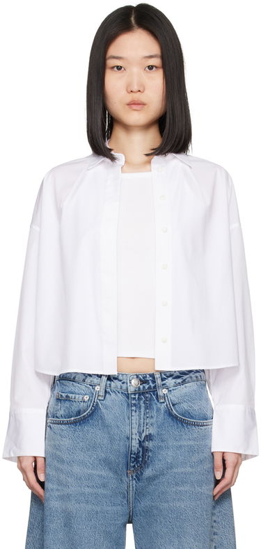 Риза rag & bone Rag & Bone Martha Cropped Shirt Бяло | WAW24PA0024602, 0