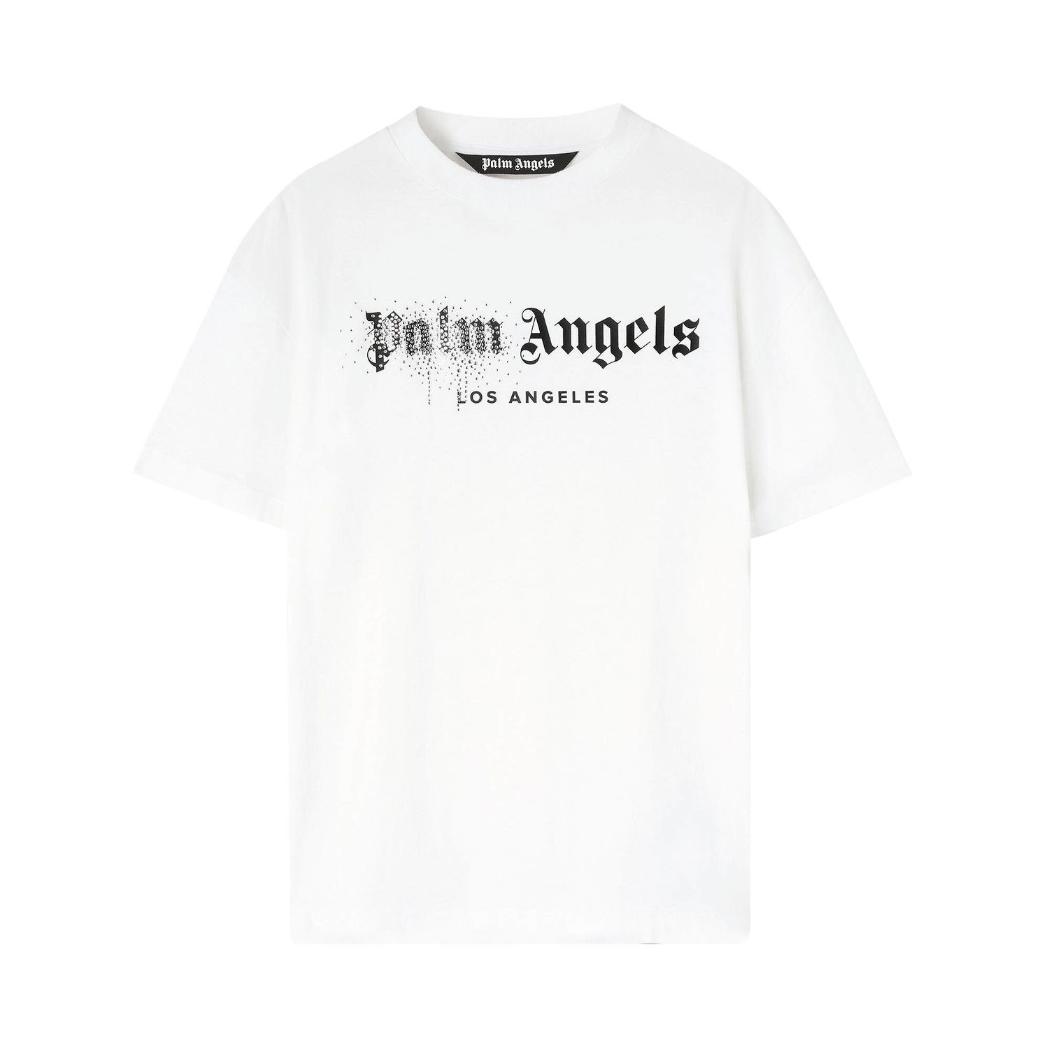 Тениска Palm Angels Rhinestone Sprayed Classic Tee Бяло | PMAA001F22JER0120110, 1