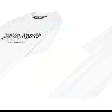Тениска Palm Angels Rhinestone Sprayed Classic Tee Бяло | PMAA001F22JER0120110, 1