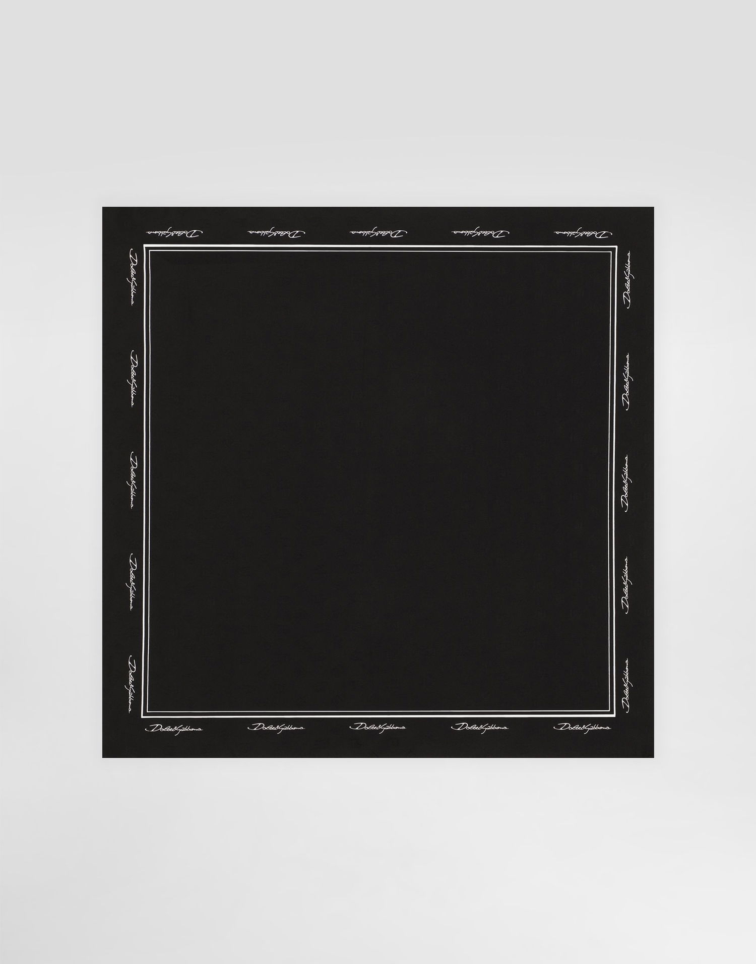 Шал Dolce & Gabbana Dolce & Gabbana Silk Scarf With Logo Print Черно | GQ348EG0WT8HN9MA, 0