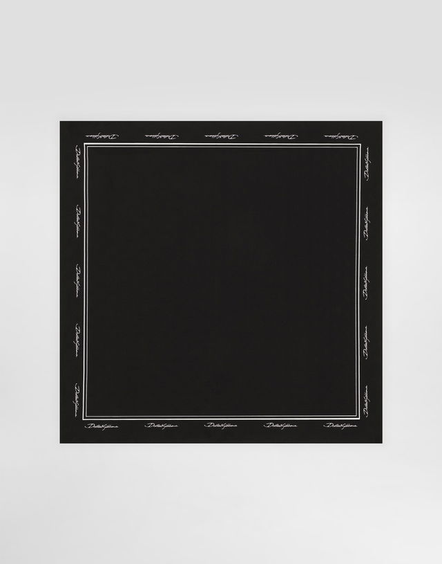 Dolce & Gabbana Silk Scarf With Logo Print