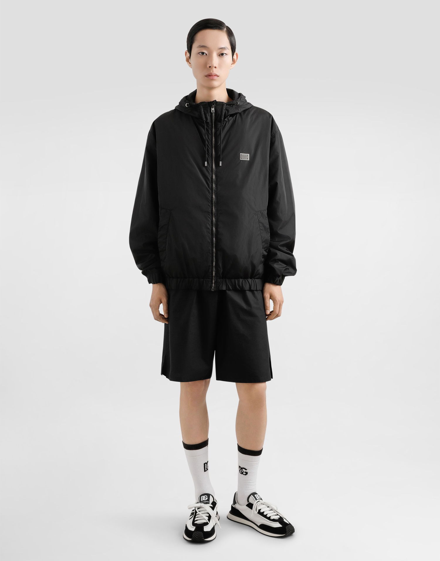 Ветровка Dolce & Gabbana Dolce & Gabbana Technical Fabric Hooded Jacket with Tag Черно | G9BGSTFUS22N0000, 1