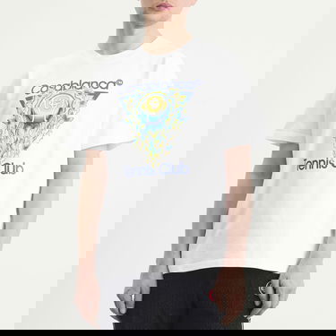 Тениска Casablanca Casablanca Tennis Club Icon Classic T-Shirt Бяло | M-SP26-JTS-001-01, 2