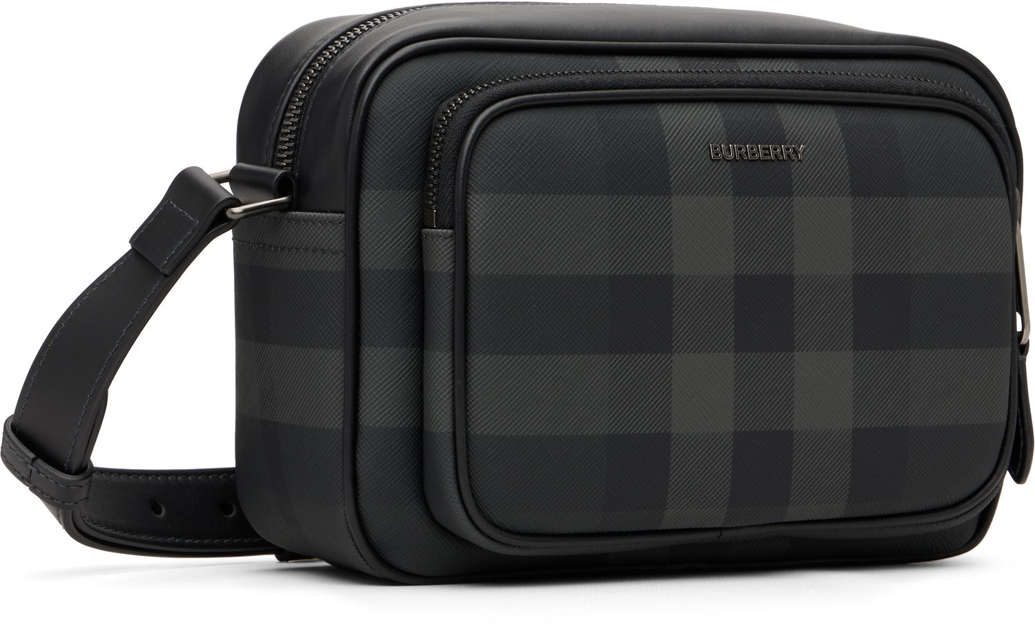 Чанта през рамо Burberry Paddy Check Canvas Cross-body Bag Черно | 8074099, 1