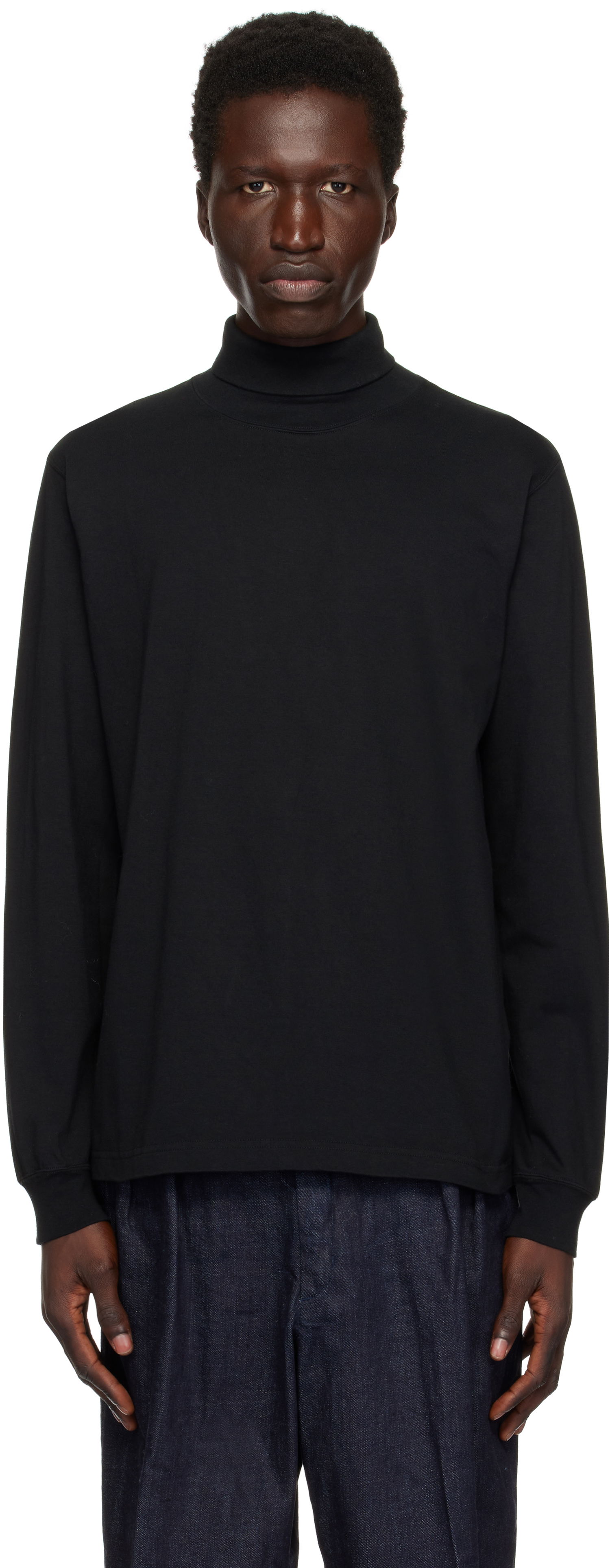 Пуловер BEAMS BEAMS PLUS Pima Cotton Turtleneck Черно | 38140022156, 0