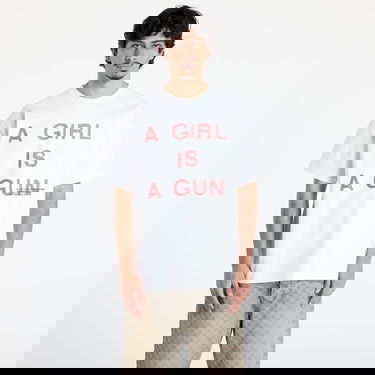 Тениска Pleasures PLEASURES Girl Is A Gun Graphic T-Shirt Бяло | P25SU061 WHITE, 0