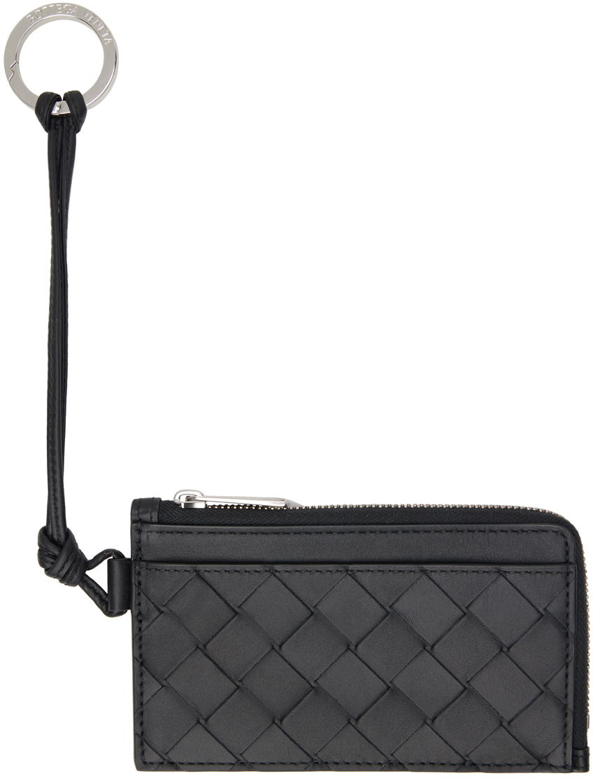 Портфейл Bottega Veneta Intrecciato L-Zippered Leather Card Holder Сиво | 775544VCPQ3, 0