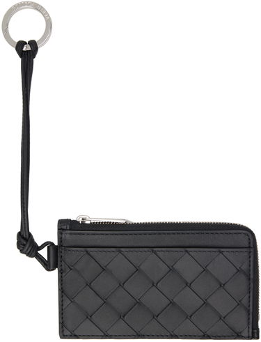 Портфейл Bottega Veneta Intrecciato L-Zippered Leather Card Holder Сиво | 775544VCPQ3, 0