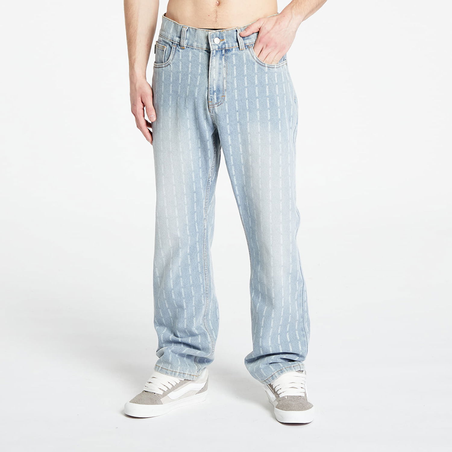 Дънки Pleasures Impact Pinstripe Denim Jeans Тюркоазено | P23W005 BLUE, 0