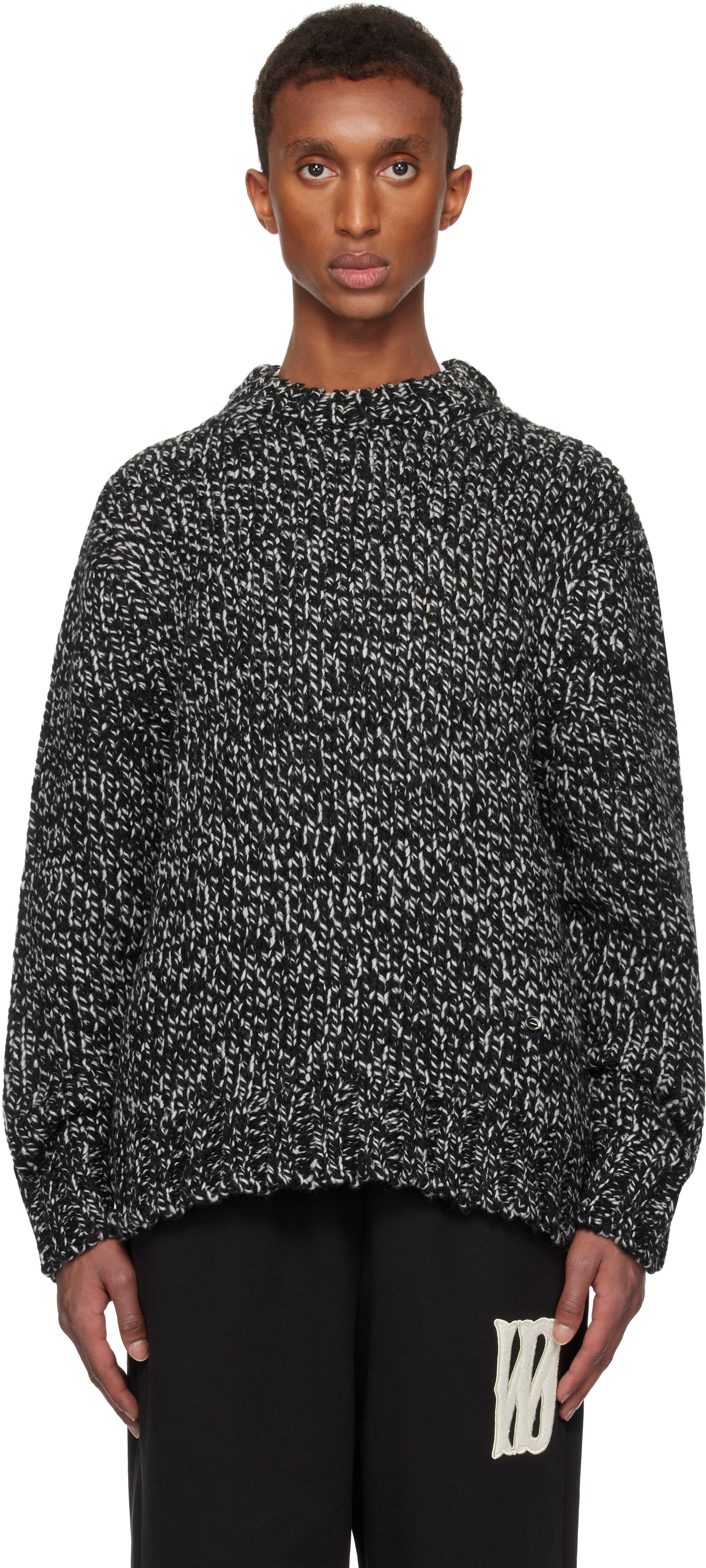 Пуловер We11done We11done Chunky Knit Sweater Черно | WD-KT3-24-649-U-B2, 0