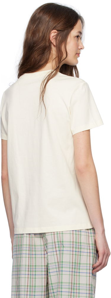 Тениска Moncler Moncler Short Sleeve T-Shirt with Lace Detail Жълто | K10938C0004489AUO, 2